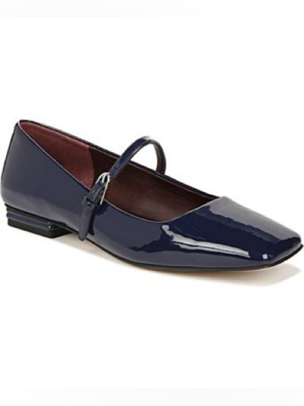 Franco Sarto Navy Tinsley Square Toe Mary Jane Flat